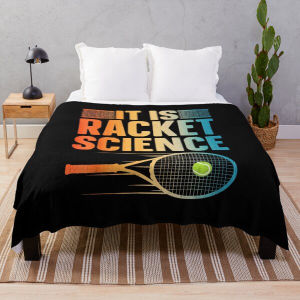Item preview, IT IS RACKET SCIENCE Funny Tennis Quote Typography designed and sold by WayTBeenkenArt.