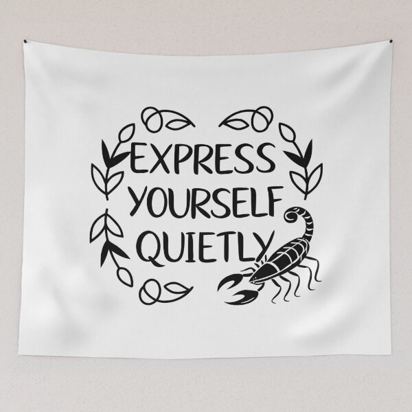 Item preview, Express Yourself Quietly Scorpio Minimalist Graphic Art designed and sold by Jirada.