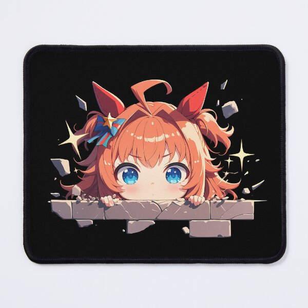 Item preview, Taiki Shuttle Uma Musume Chibi Peeking With Golden Eyes designed and sold by TorbenKuhano.