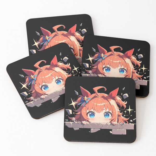 Item preview, Taiki Shuttle Uma Musume Chibi Peeking With Golden Eyes designed and sold by TorbenKuhano.