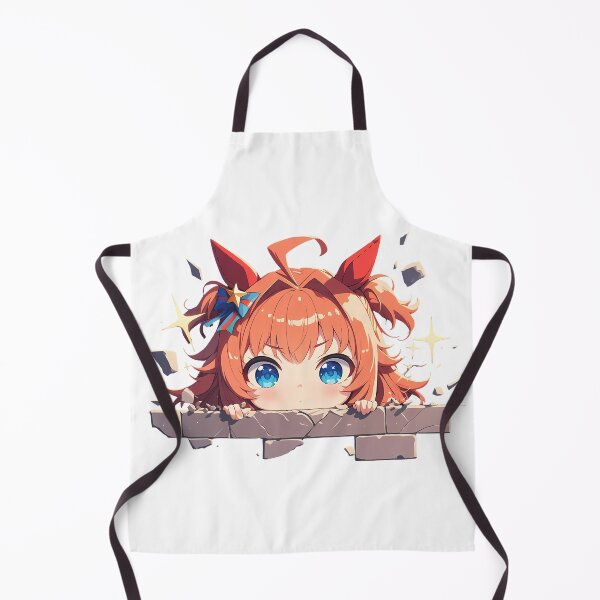 Item preview, Taiki Shuttle Uma Musume Chibi Peeking With Golden Eyes designed and sold by TorbenKuhano.