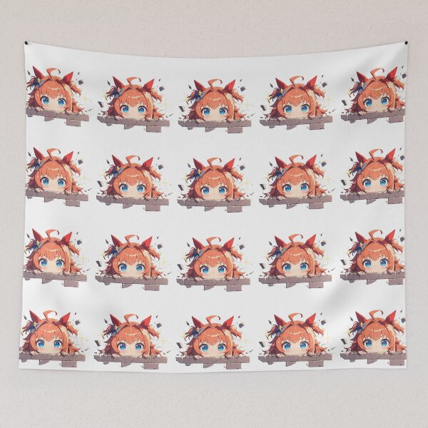 Item preview, Taiki Shuttle Uma Musume Chibi Peeking With Golden Eyes designed and sold by TorbenKuhano.