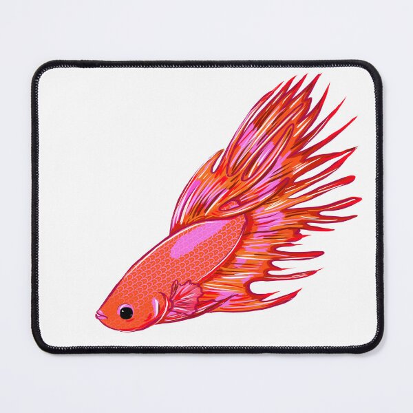 Item preview, Orange and pink betta fish designed and sold by beesocks.