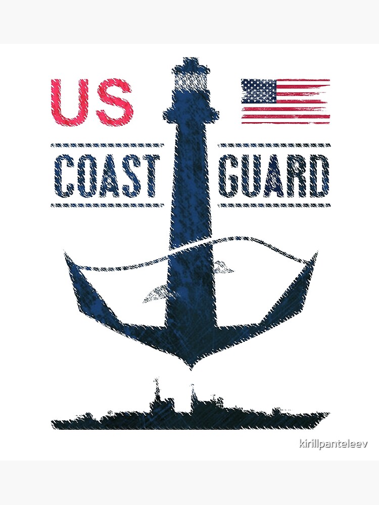 US Coast Guard day shirt American Flag vintage USCG tshirt T-Shirt | Poster