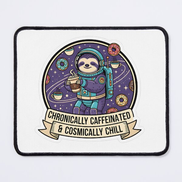 Item preview, Chronically Caffeinated Cosmically Chill Astronaut Sloth designed and sold by ND-Culture.