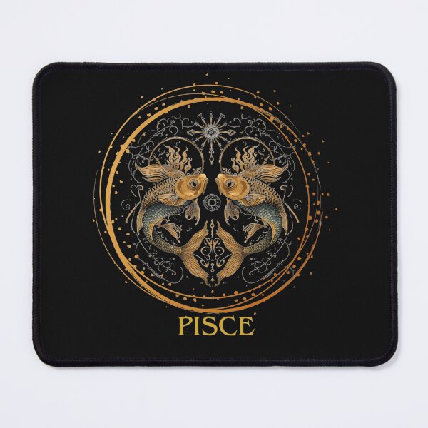 Item preview, Golden Celestial Pisces Zodiac – Ornate Steampunk Astrological Art designed and sold by TheCoolCrowd.