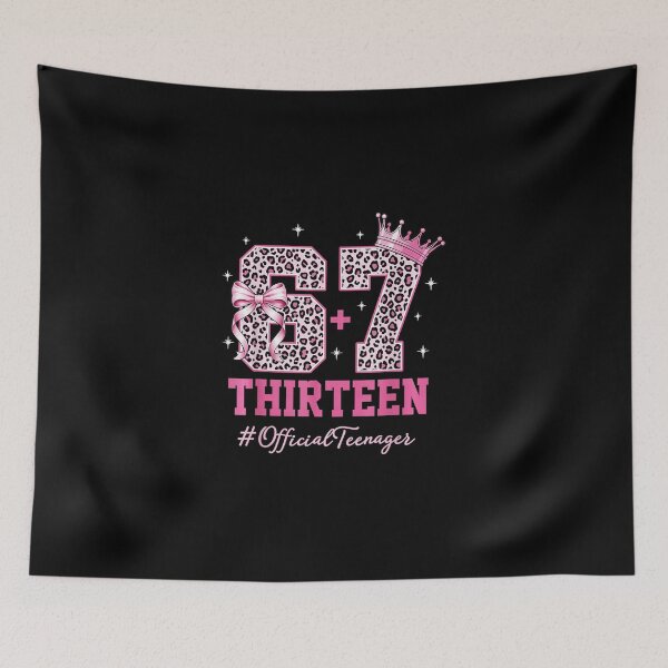 Item preview, 67 Thirteen 13th Birthday Leopard Pink Bow Design designed and sold by gladysenglish.