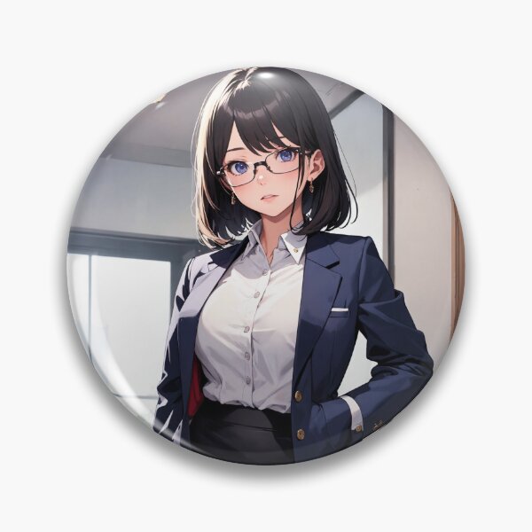 Artikelvorschau, Watsuka Amafumi Anime-Bürofrau im Anzug mit Brille entworfen und verkauft von iloveanimechibi.
