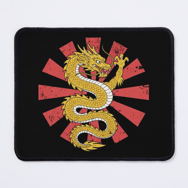 Item preview, Japanese Dragon Illustration Rising Sunburst Art designed and sold by JEFDodsonArt.