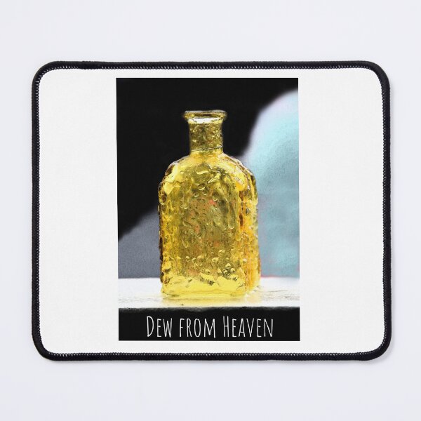 Item preview, Dew from Heaven on a yellow glass jar designed and sold by OzzyluArt.