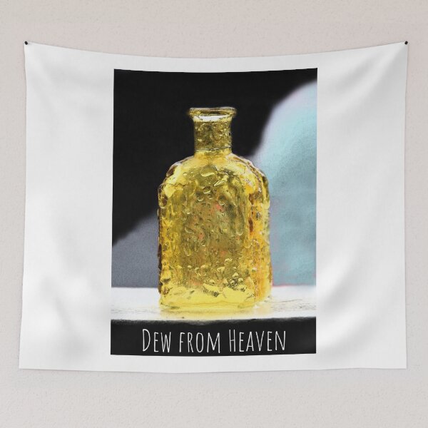 Item preview, Dew from Heaven on a yellow glass jar  designed and sold by OzzyluArt.