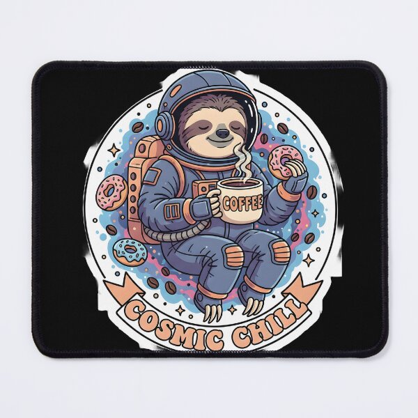 Item preview, Cosmic Chill Sloth Astronaut Drinking Coffee in Space designed and sold by ND-Culture.