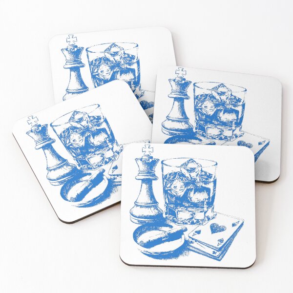 Artikelvorschau, Vintage-Kunst: Whisky, Schach und Karten entworfen und verkauft von NF Designs Studio DTF.