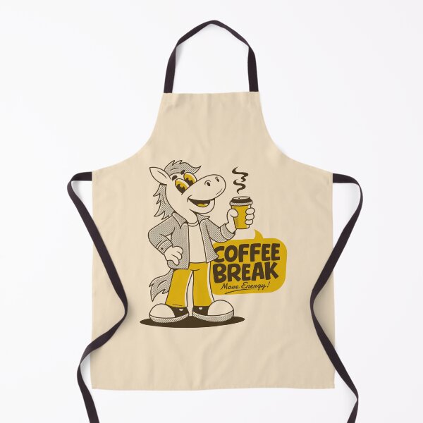 Item preview, Coffee Break Horse – Vintage Cartoon Coffee Lover Illustration designed and sold by adipra.