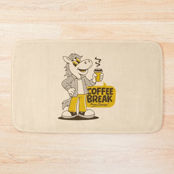 Item preview, Coffee Break Horse – Vintage Cartoon Coffee Lover Illustration designed and sold by adipra.