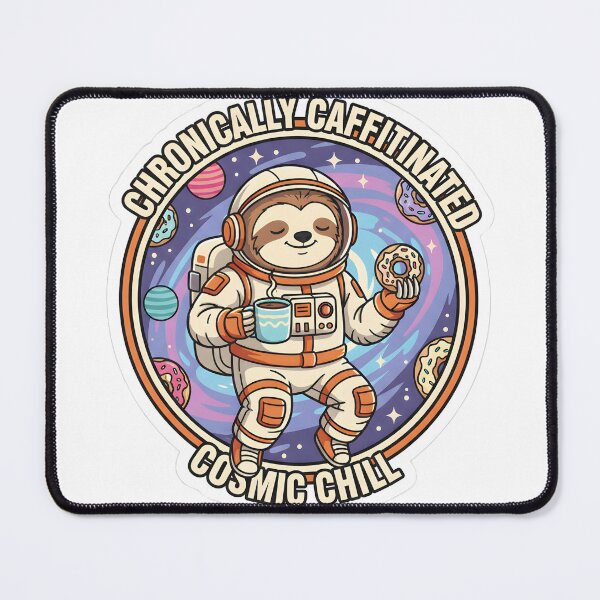 Item preview, Chronically Caffeinated Cosmically Chill Sloth Astronaut designed and sold by ND-Culture.