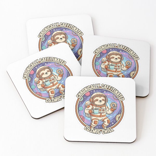 Item preview, Chronically Caffeinated Cosmically Chill Sloth Astronaut designed and sold by ND-Culture.