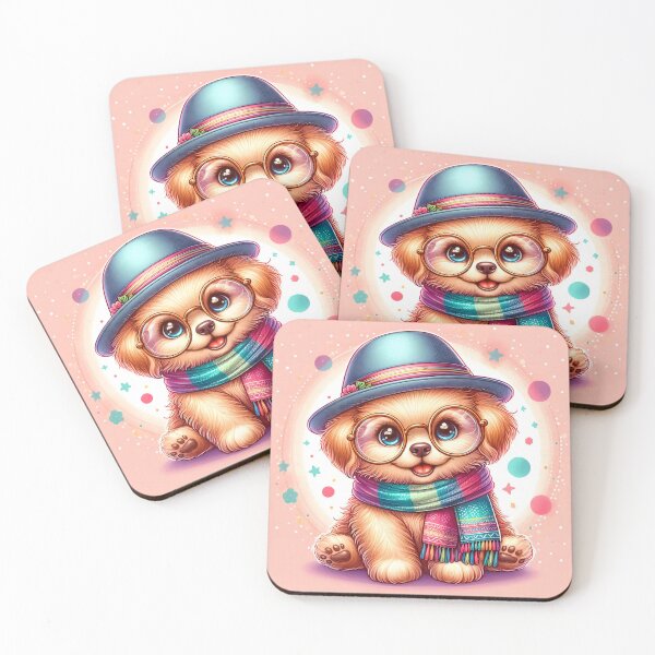Item preview, Cute Hipster Dog Cartoon designed and sold by CuteThingsWorld.