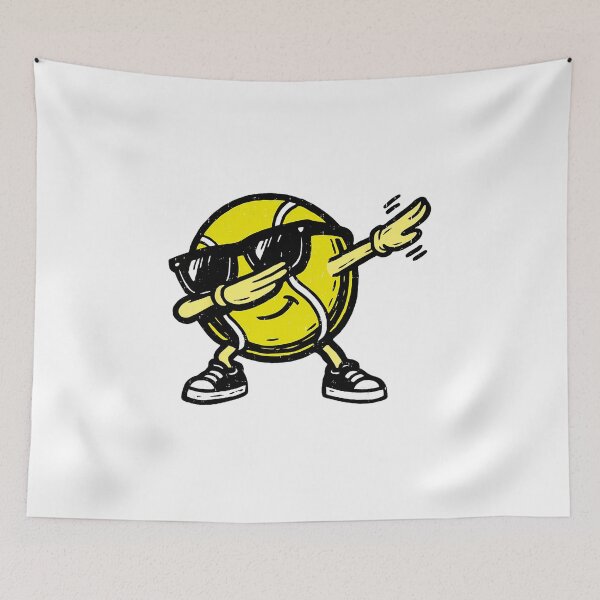 Item preview, Dabbing Tennis Ball Funny Sports Cartoon Character designed and sold by WayTBeenkenArt.