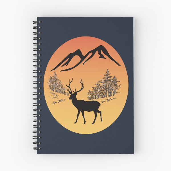 Item preview, Mule Deer Buck Retro Sunset - Hunting & Outdoors Badge designed and sold by Oaks Creations.