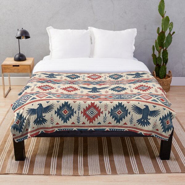 Item preview, Southwest Navajo Aztec Kilim For 4th Of July  designed and sold by justrachna.