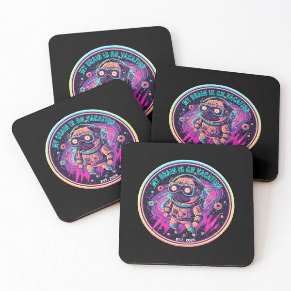 Item preview, My Brain Is On Vacation Pug Astronaut Space Donut designed and sold by ND-Culture.
