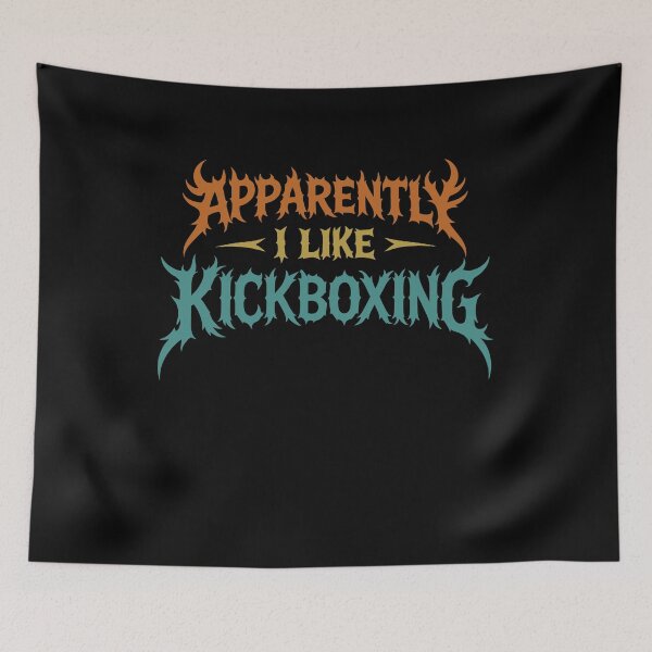 Item preview, Apparently I Like Kickboxing Funny Gothic Metal Style designed and sold by gunaone-design.
