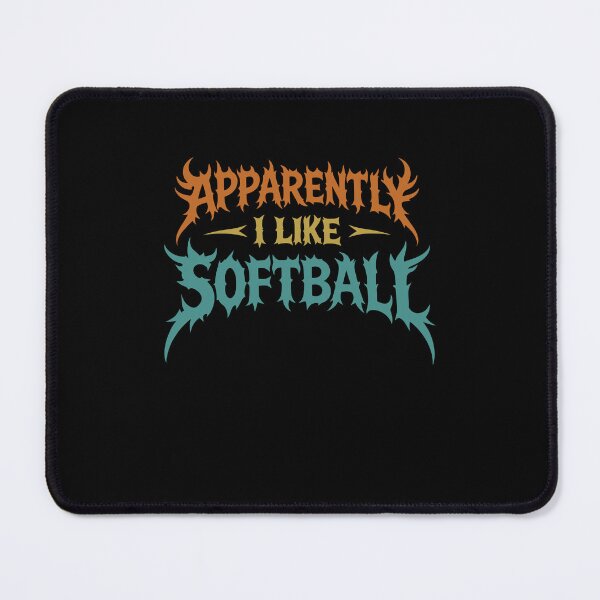 Item preview, Apparently I Like Softball Funny Gothic Metal Style designed and sold by gunaone-design.