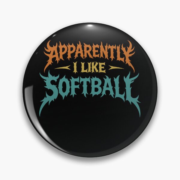 Artikelvorschau, Offenbar mag ich Softball im lustigen Gothic-Metal-Stil. entworfen und verkauft von gunaone-design.