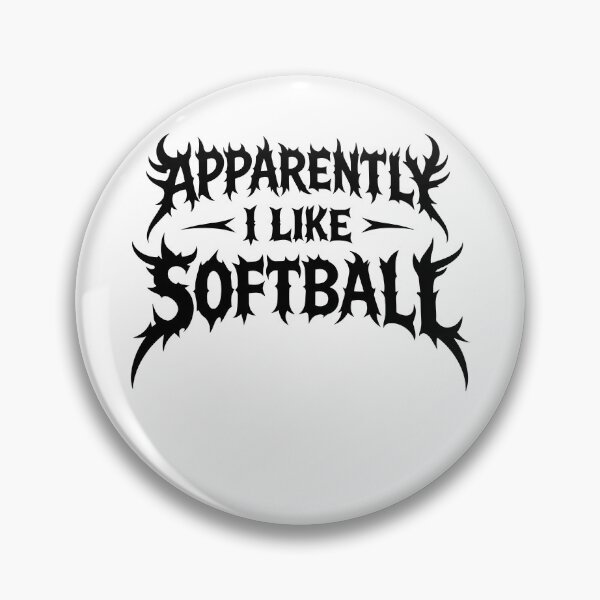 Artikelvorschau, Softball-Fan – Offenbar mag ich Softball (lustiger Gothic-Metal-Stil) entworfen und verkauft von gunaone-design.