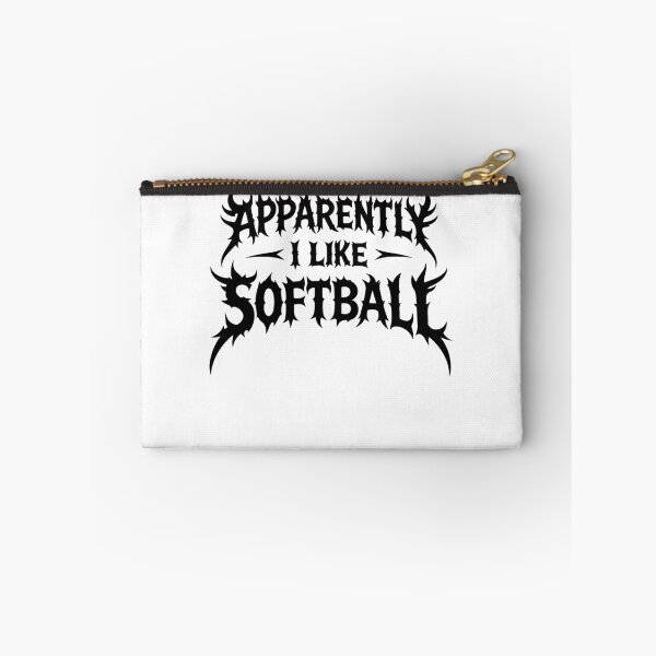 Artikelvorschau, Softball-Fan – Offenbar mag ich Softball (lustiger Gothic-Metal-Stil) entworfen und verkauft von gunaone-design.