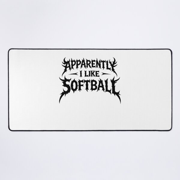 Item preview, Softball Fan - Apparently I Like Softball Funny Gothic Metal Style designed and sold by gunaone-design.