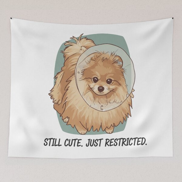 Item preview, The Cute Restricted Pomeranian designed and sold by StrayaDesign.