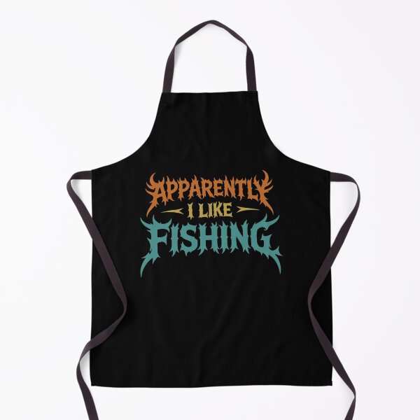 Item preview, Apparently I Like Fishing Funny Gothic Metal Style designed and sold by gunaone-design.