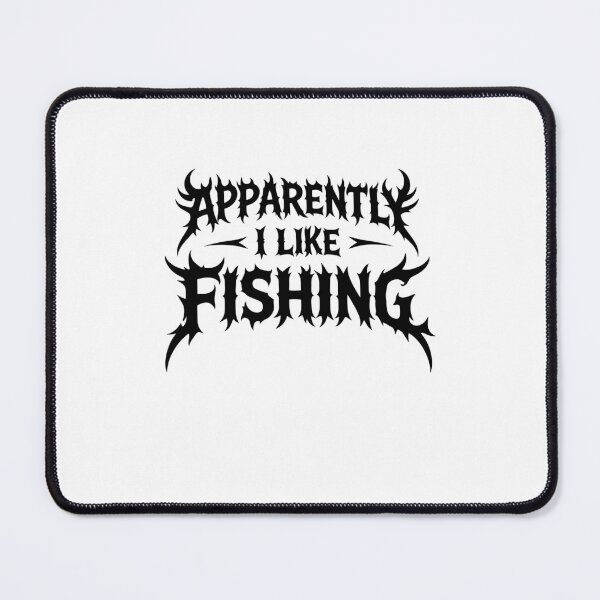 Item preview, Fishing fan - Apparently I Like Fishing Funny Gothic Metal Style designed and sold by gunaone-design.