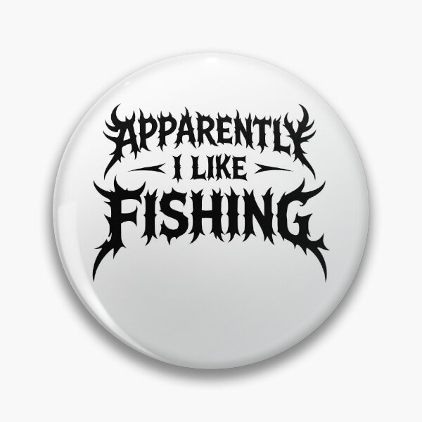Item preview, Fishing fan - Apparently I Like Fishing Funny Gothic Metal Style designed and sold by gunaone-design.
