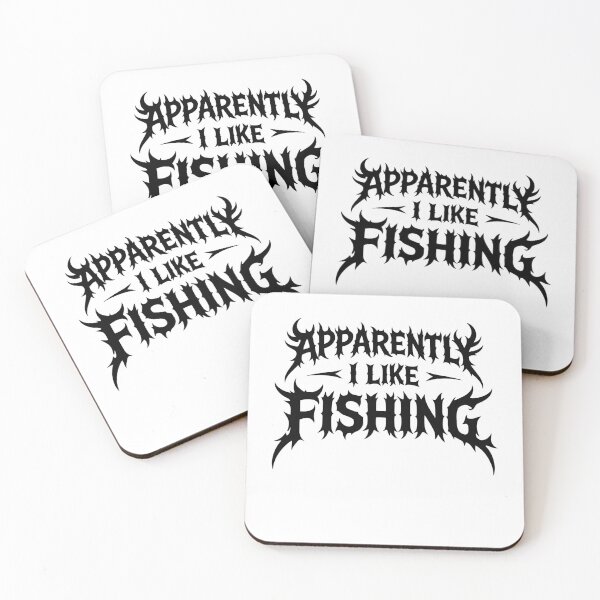 Item preview, Fishing fan - Apparently I Like Fishing Funny Gothic Metal Style designed and sold by gunaone-design.