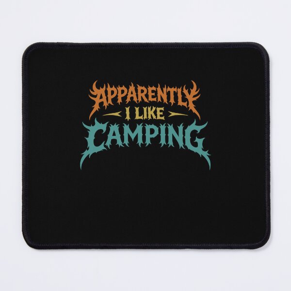 Item preview, Apparently I Like Camping Funny Gothic Metal Style designed and sold by gunaone-design.