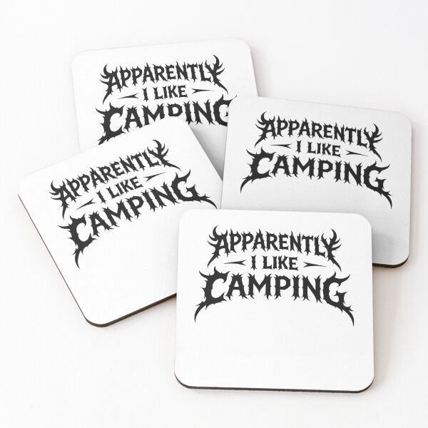 Item preview, Apparently I Like Camping Funny Gothic Metal Style designed and sold by gunaone-design.