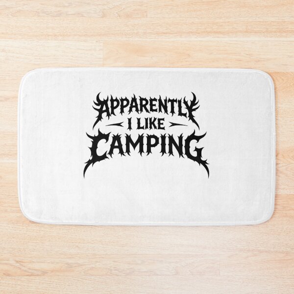 Item preview, Apparently I Like Camping Funny Gothic Metal Style designed and sold by gunaone-design.