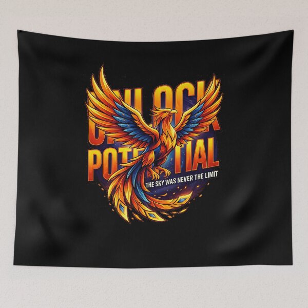Item preview, Phoenix Rising Motivational Poster -The Sky Was Never the Limi designed and sold by SoulFlex.