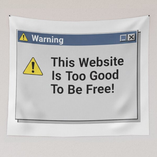 Item preview, Sell Website Warning - Retro 90s Web Pop-up designed and sold by wilnickvisuals.