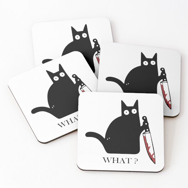 Item preview, Sassy Black Cat With Knife Meme Art designed and sold by ZenNal.