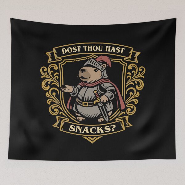 Item preview, Medieval Capybara Dost Though Hast Snacks designed and sold by pixeptional.