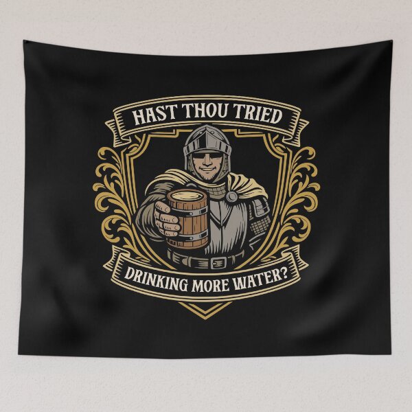Item preview, Medieval Knight Hast Thou Tried Drinking More Water designed and sold by pixeptional.