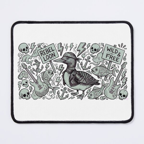 Item preview, The Rebel Loon: Punk Rock Doodle Art designed and sold by Azura Alstrine.