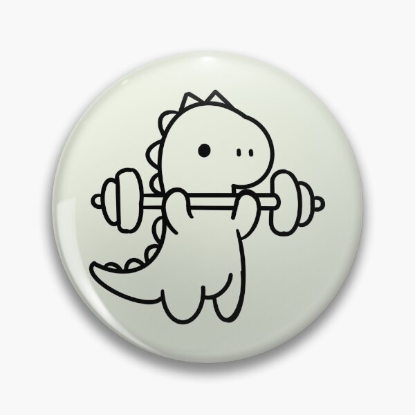 Item preview, Cute Dino Lifting Weights Gym Doodle designed and sold by ZenNal.