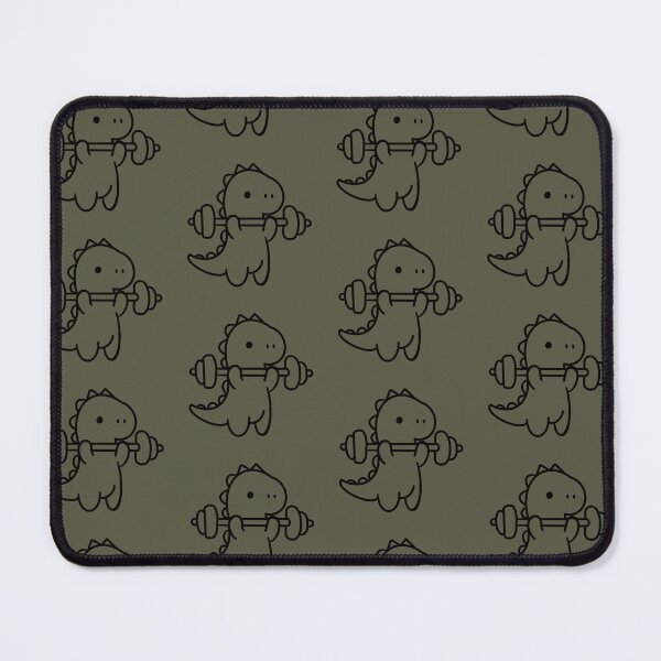 Item preview, Cute Dino Lifting Weights Gym Doodle designed and sold by ZenNal.