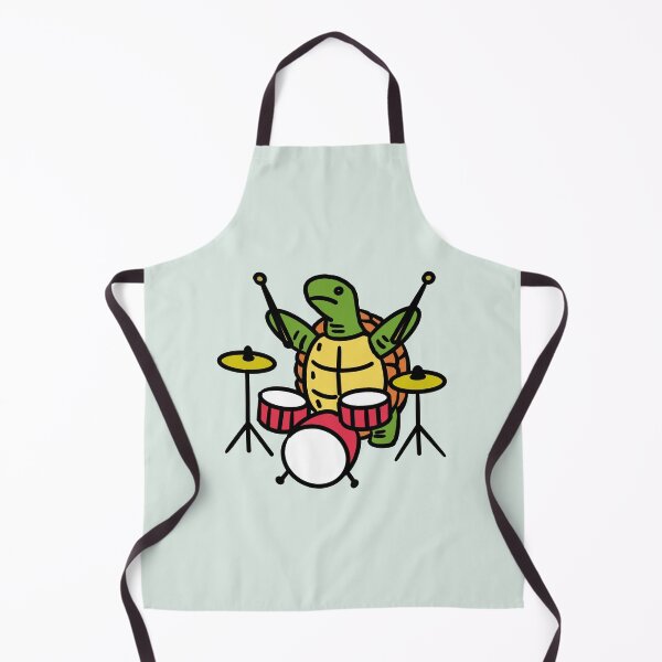 Item preview, Funny Rocker Turtle Drummer Band Doodle designed and sold by ZenNal.