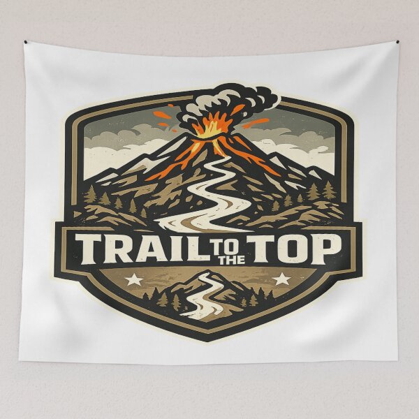 Item preview, Trail to the Top Volcano Hiking Shirt | Adventure Mountain Motivation Design designed and sold by Globalcitytees.